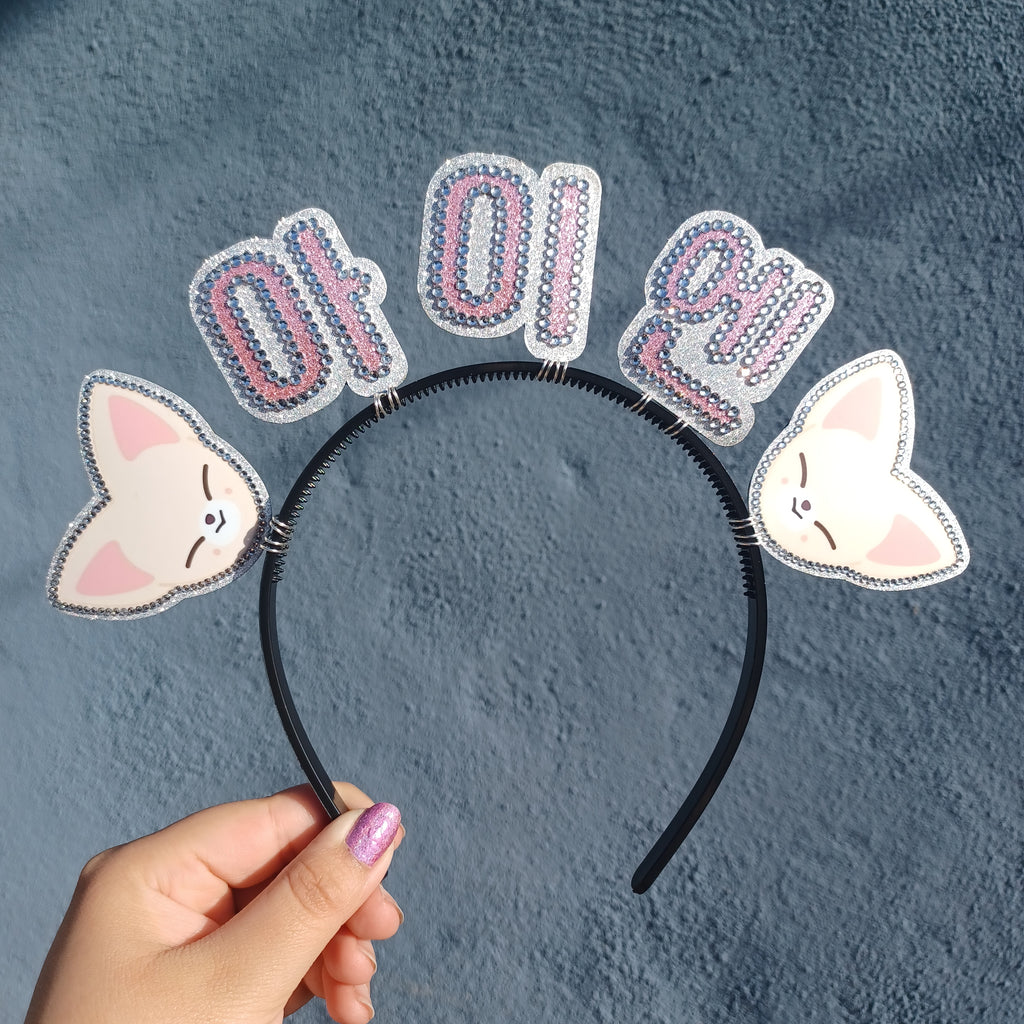 Custom Korean Name Headband with Characters