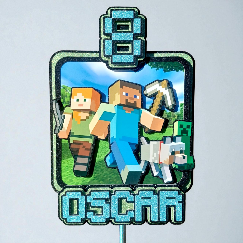 Custom 3D Cake Topper (Square Shape)