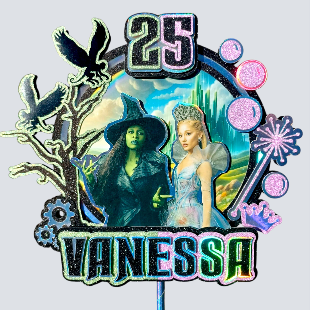 Custom 3D Cake Topper (Circle Shape)