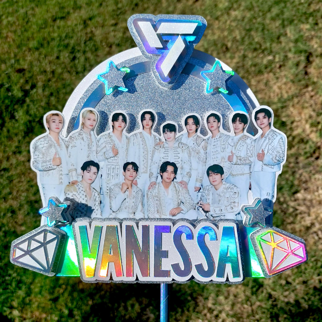 Custom 3D Cake Topper (Circle Shape)