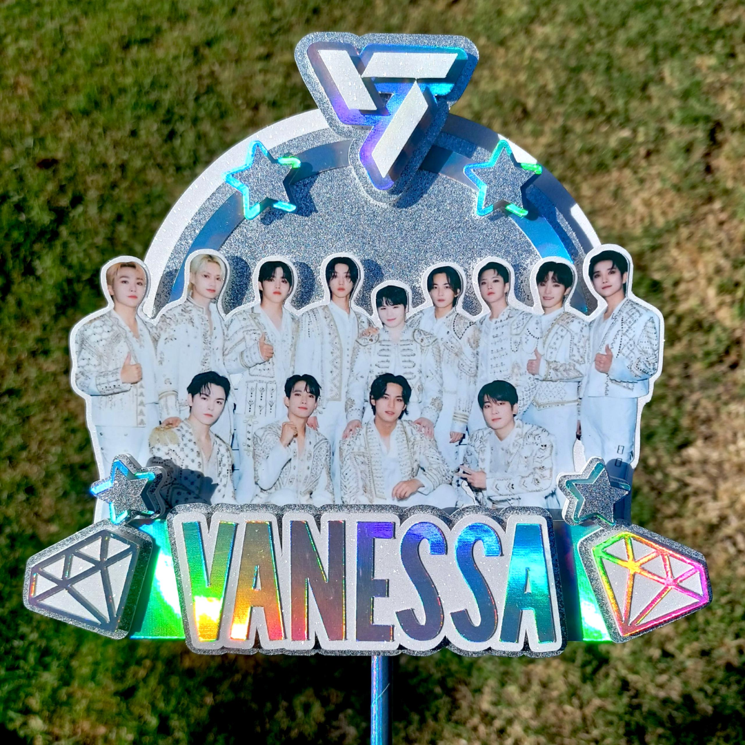 Custom 3D Cake Topper (Circle Shape)
