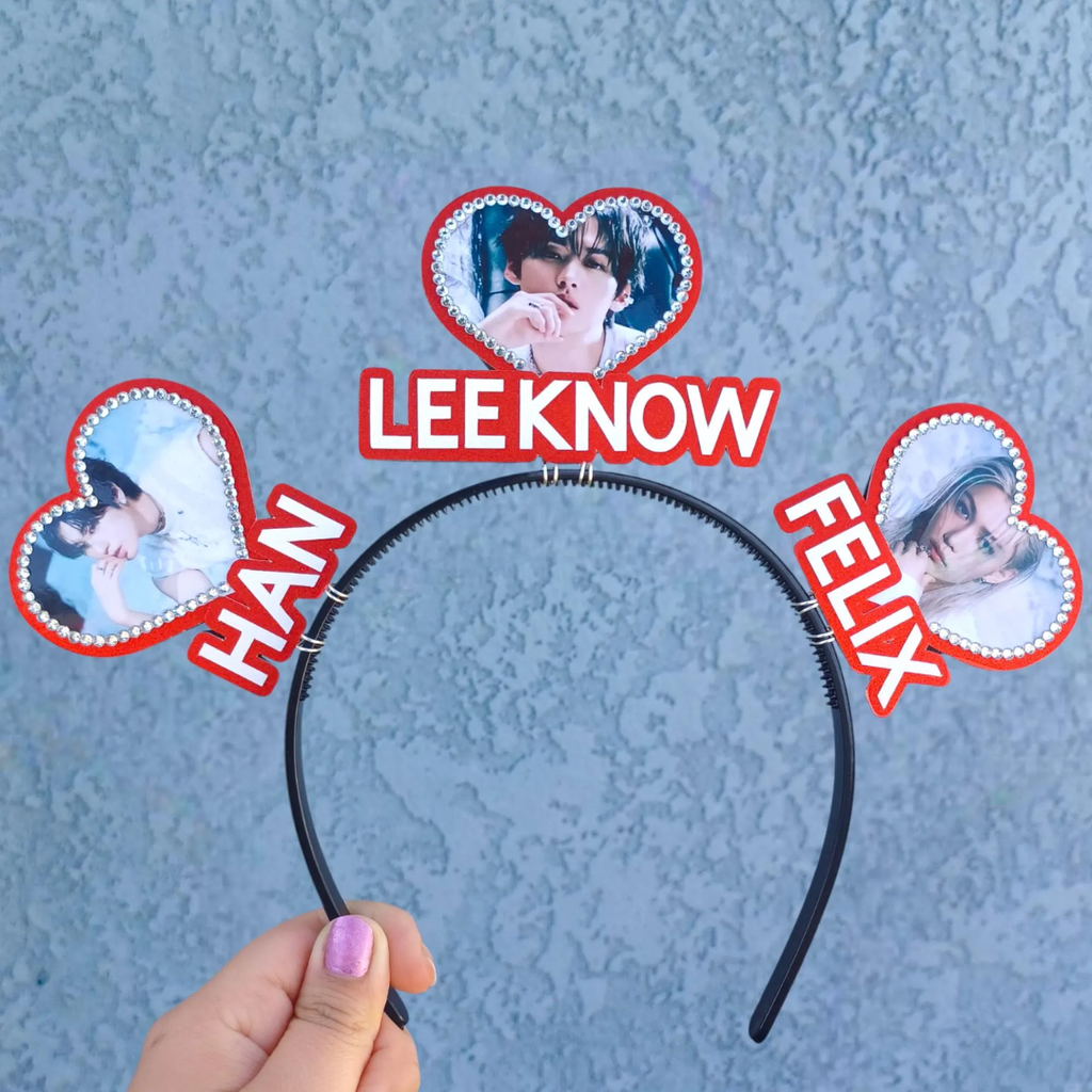 3 Heart Multi Bias KPOP Heart Headband