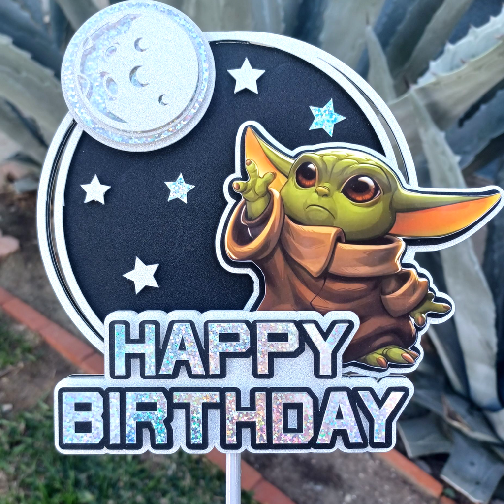 Custom 3D Cake Topper (Circle Shape)