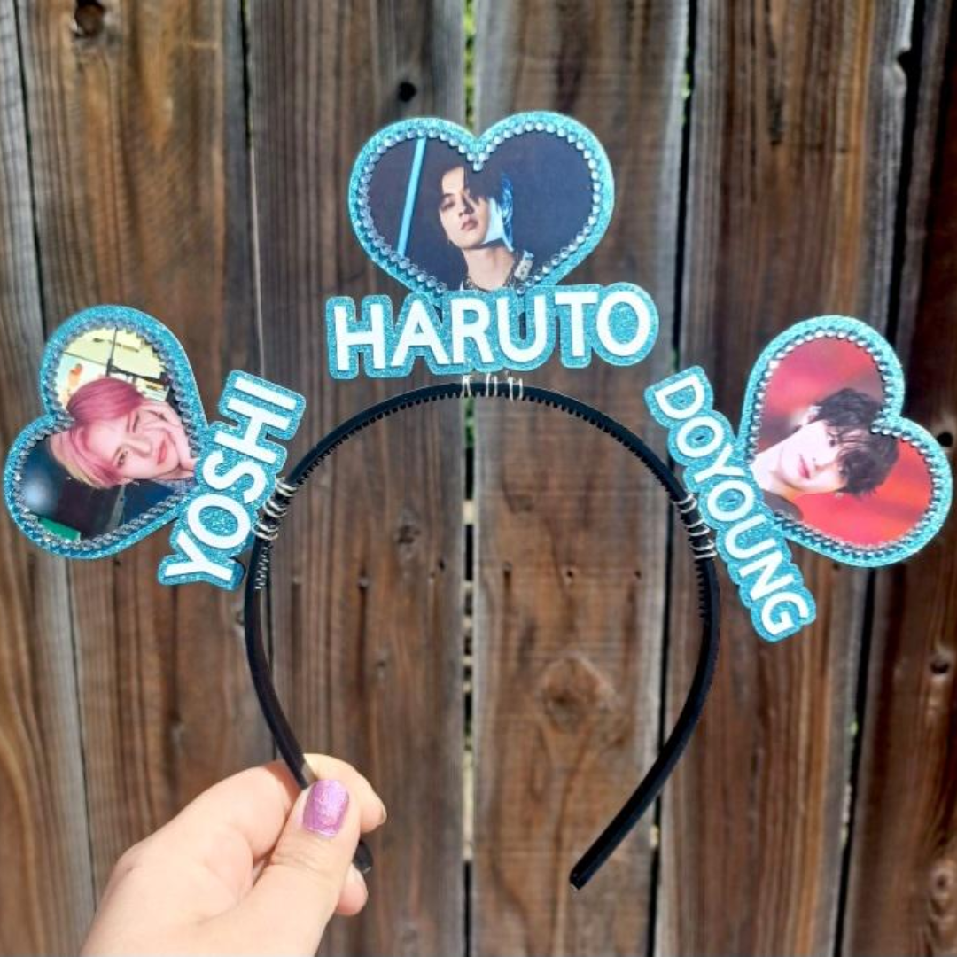 3 Heart Multi Bias KPOP Heart Headband