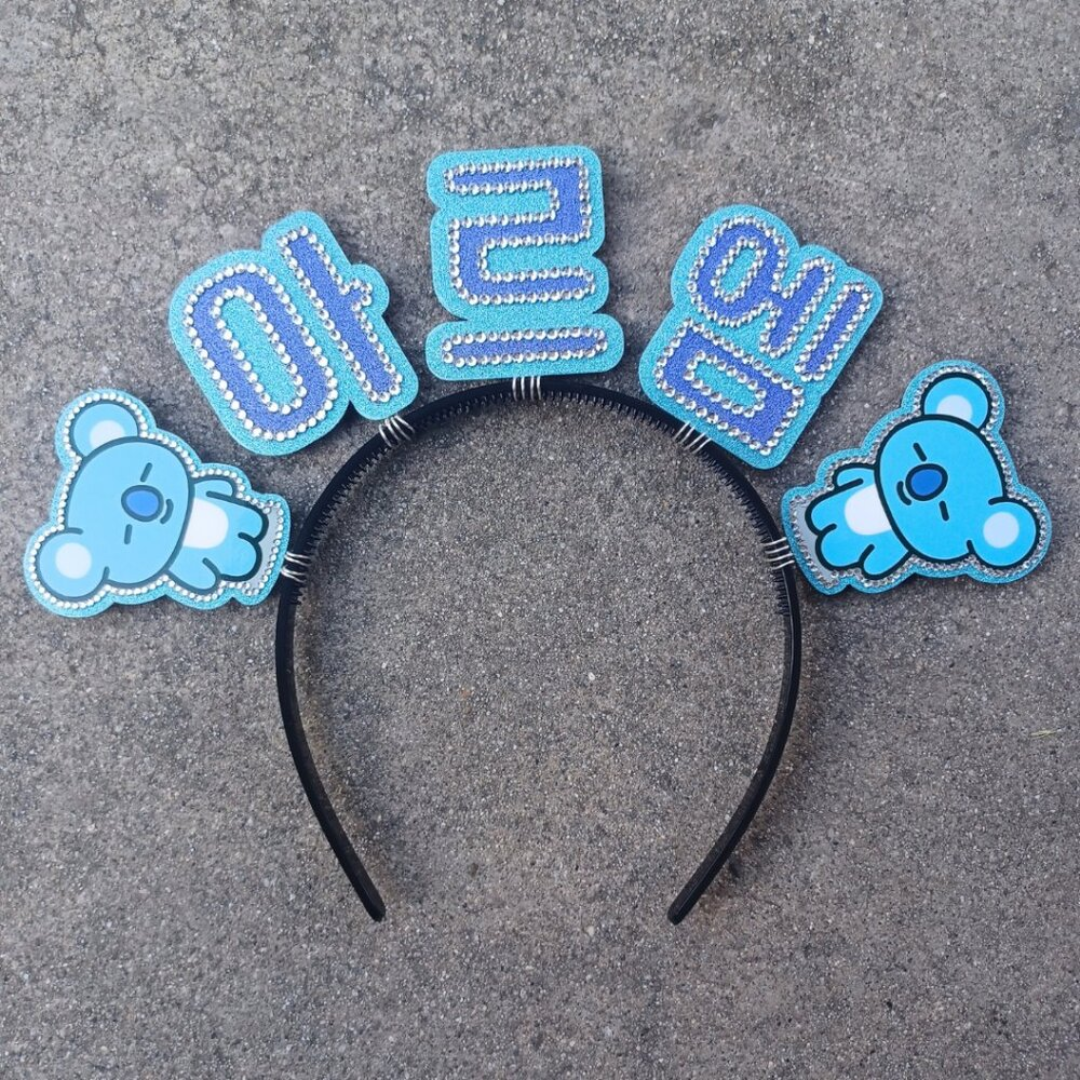 Custom Korean Name Headband with Characters