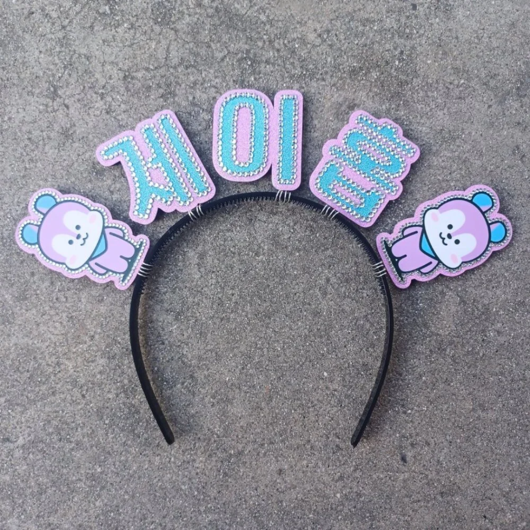 Custom Korean Name Headband with Characters
