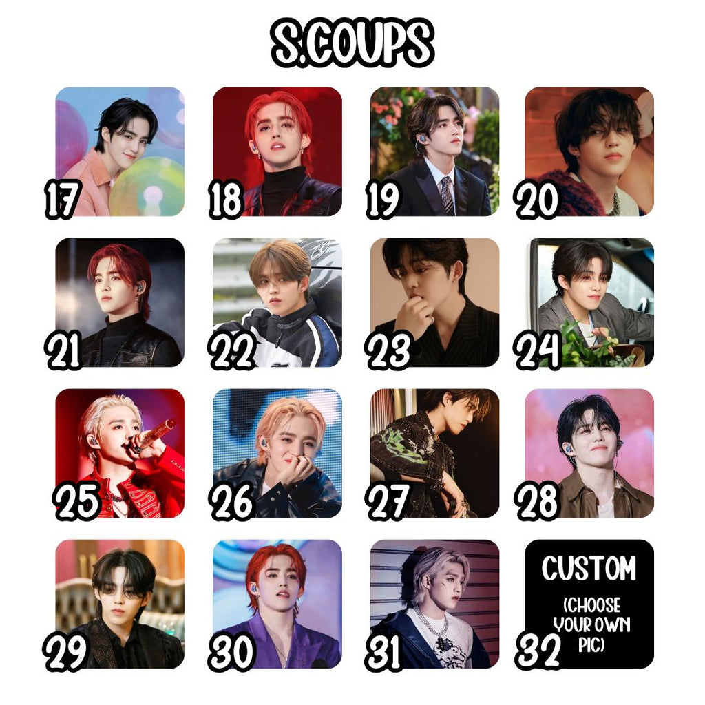 SEVENTEEN Square Magnets 2 Inch Hip Hop Unit