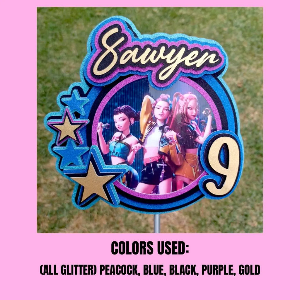 KPOP Demon Hunter Cake Topper