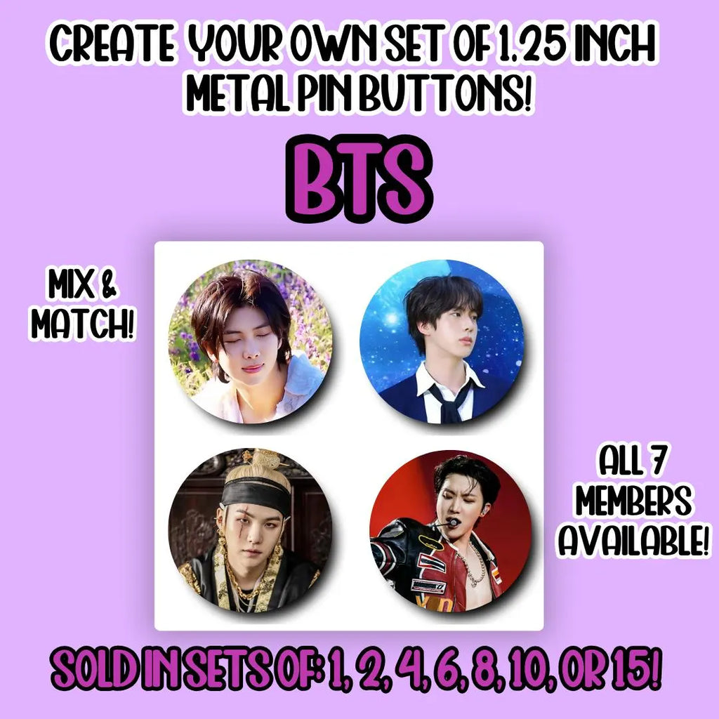 BTS Badge Buttons (1.25 Inches)