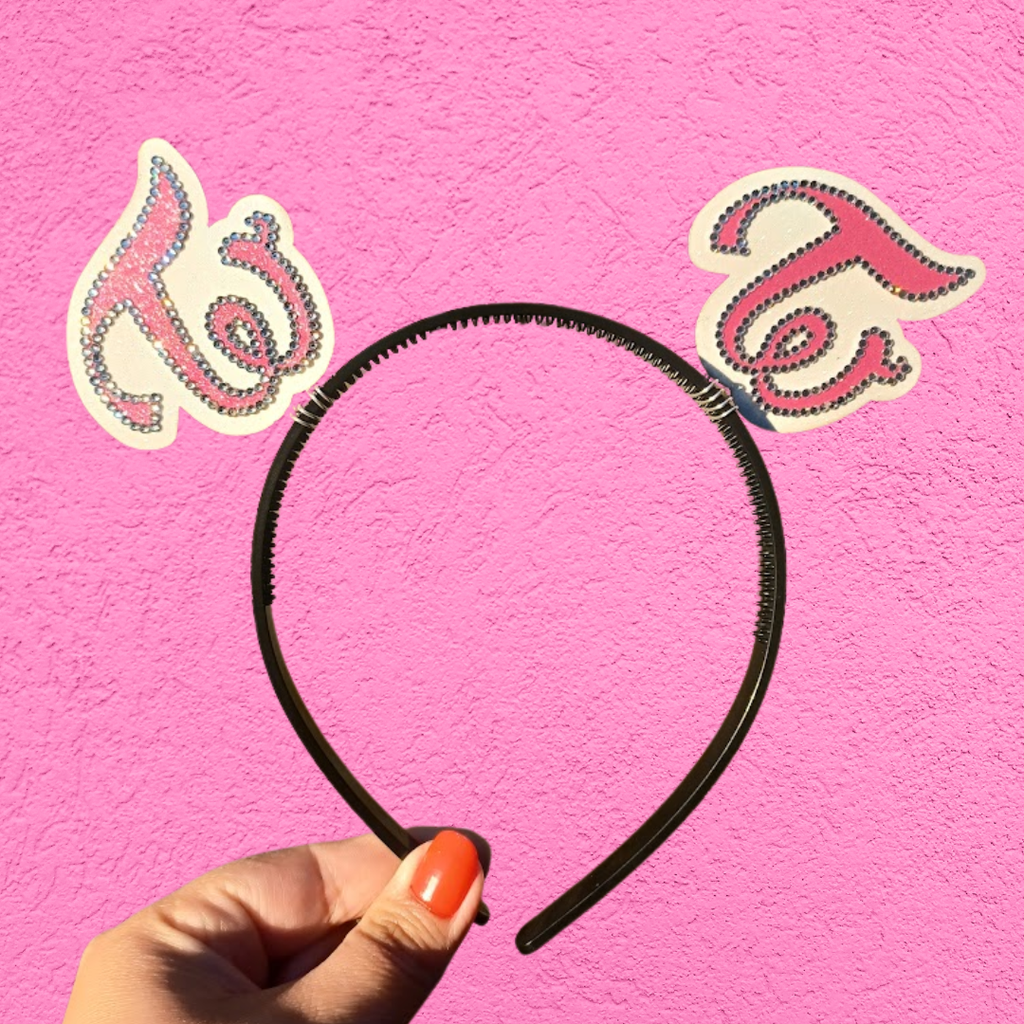 TWICE Headband Crystal Rhinestone Logo Hair Banner