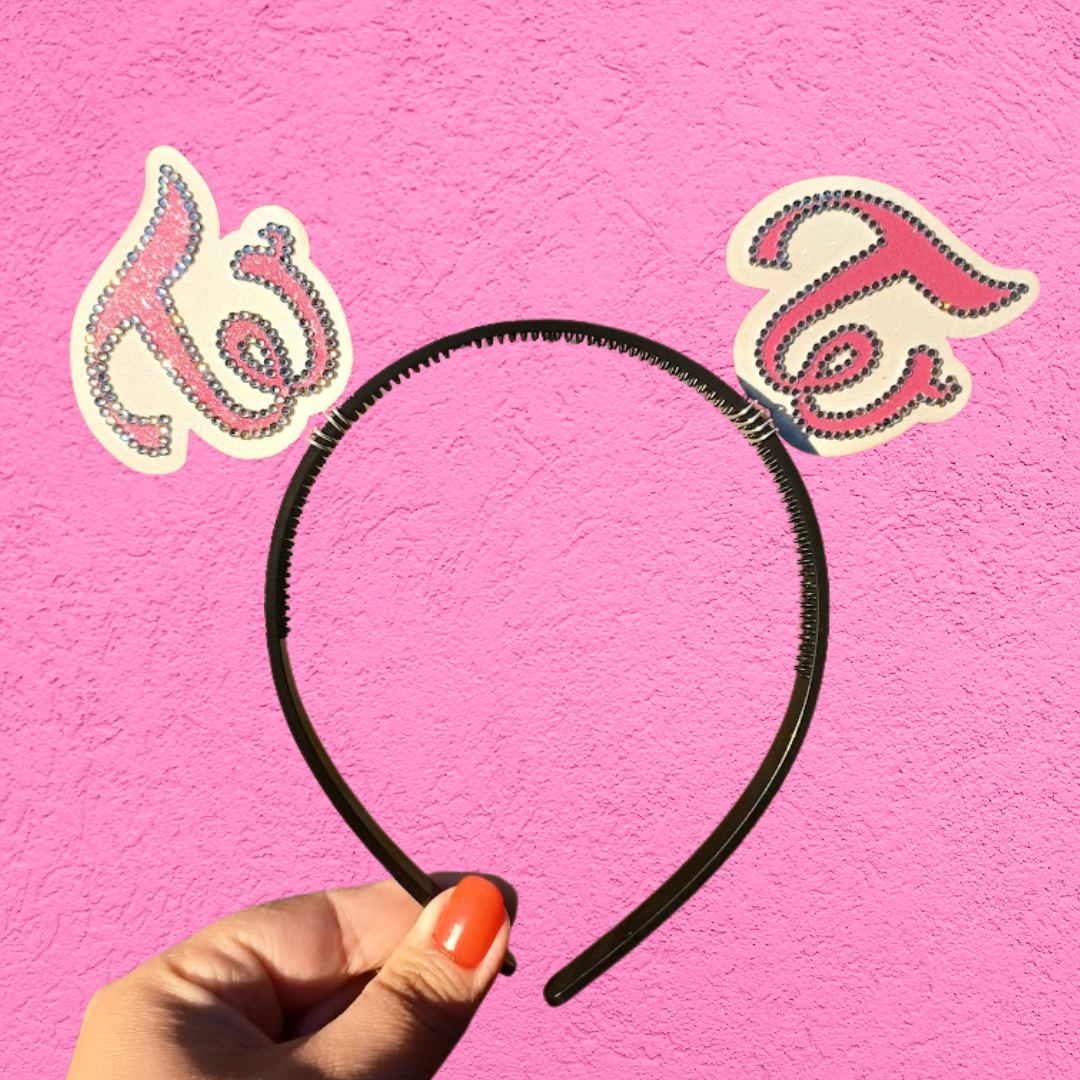 TWICE Headband Crystal Rhinestone Logo Hair Banner