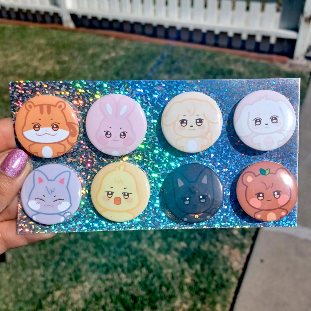 Ateez Aniteez Badge Buttons (1.25 Inches)