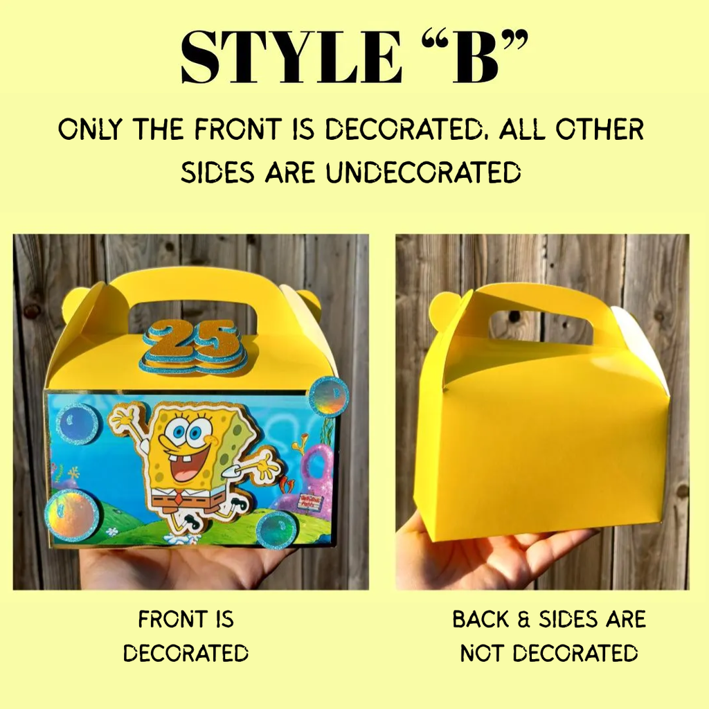 CUSTOM Gable Box (Treat Favor Box/ Table Centerpiece)