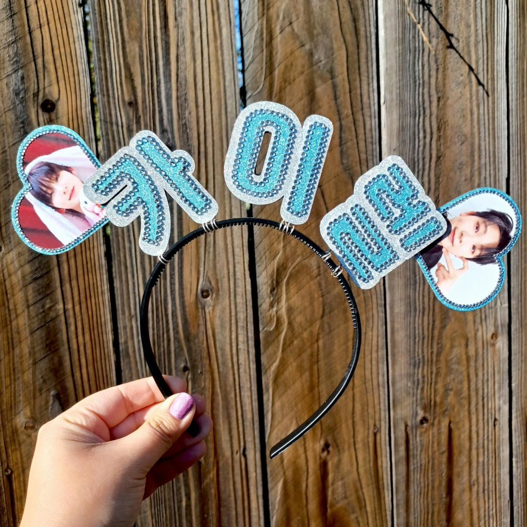 CUSTOM KPOP Bias Name Concert Headband Banner