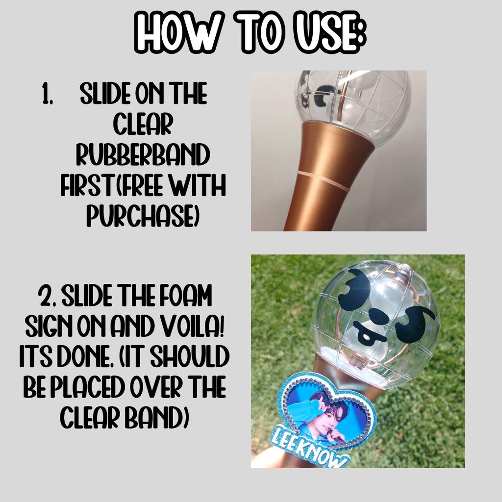 CUSTOM Lightstick Sign (Any Korean Hangul Name)